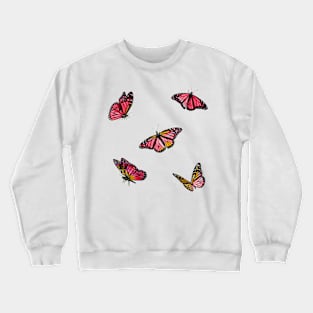 Strawberry Lemonade Glitch Butterflies Sticker Pack Crewneck Sweatshirt